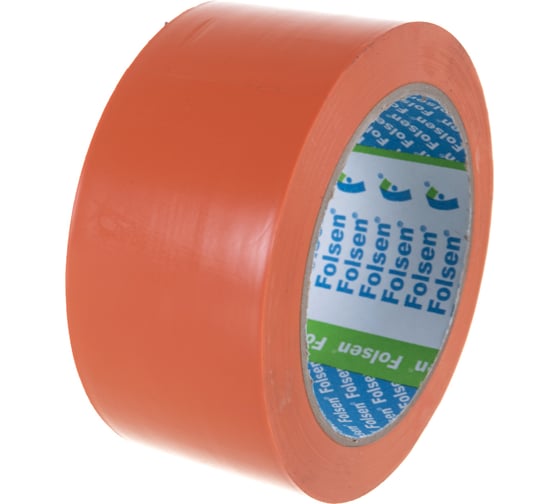 Cтроительная лента PVC Folsen оранжевая, 50мм x 33м 0253350