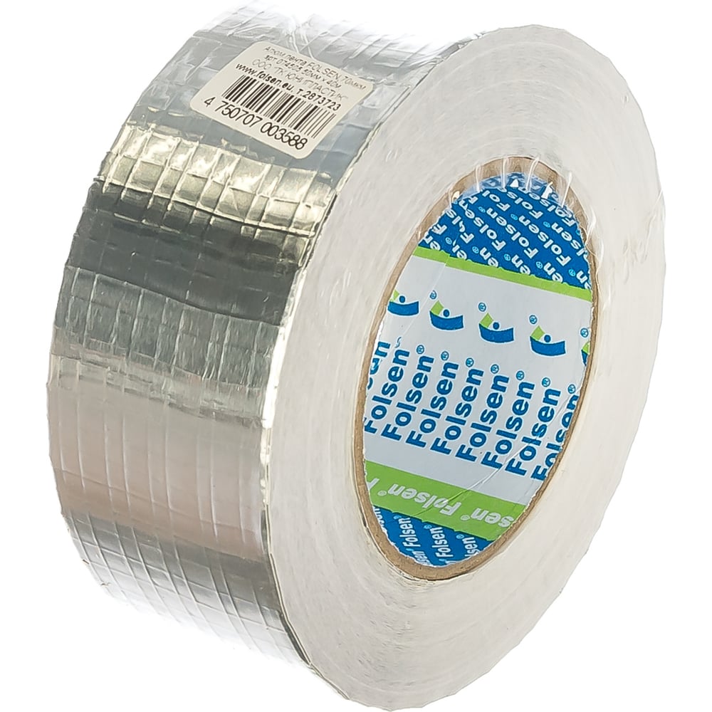 Алюминиевая лента FOLSEN 50мм x 40м, армированная, 70 мкм 074505 ...