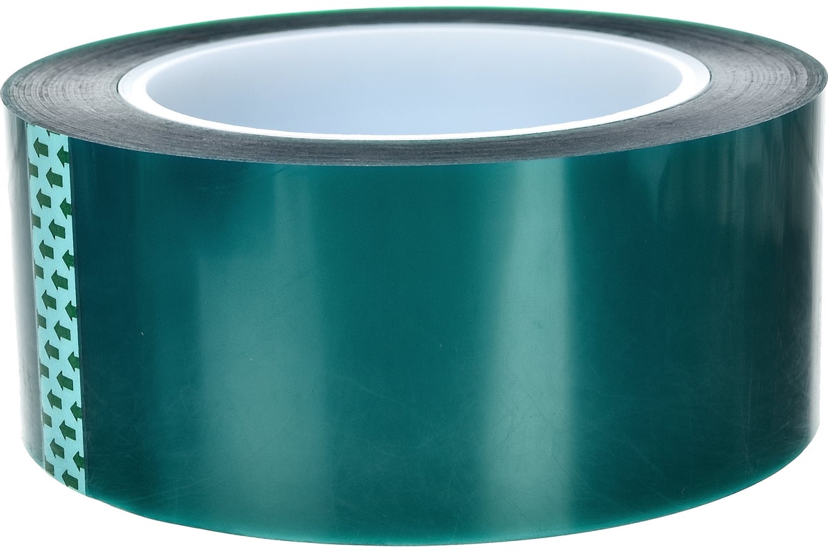 Малярная лента для порошковой покраски Пэт FOLSEN 50мм х 66м зеленая ...