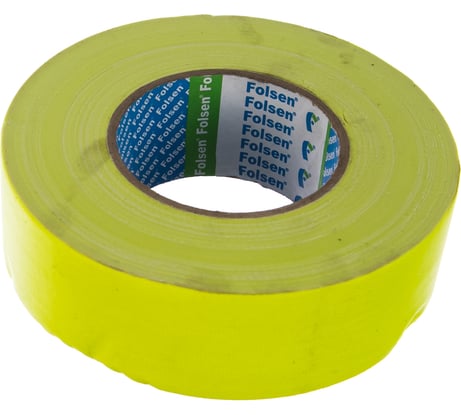 Тканевая лента FOLSEN влагостойкая, флюоресцентная, 48мм х 50м, желтая 054014850