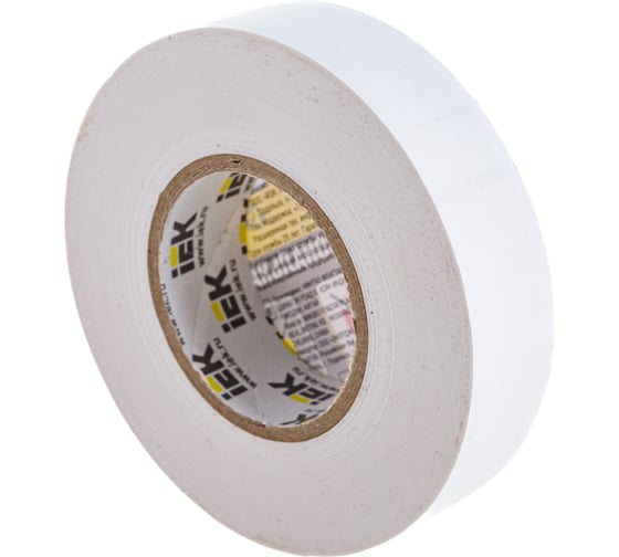 Изолента ПВХ 19мм белая 20м IEK ИЭК UIZ-20-10-K01 9820854