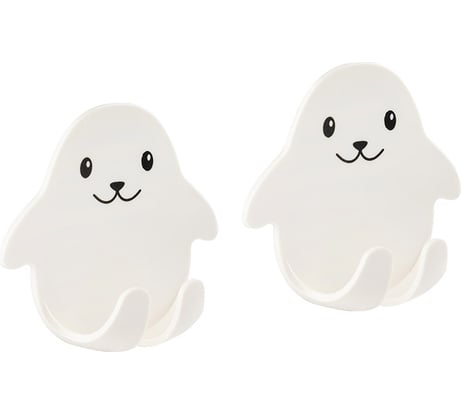 Набор крючков на самоклеящейся основе Рыжий кот тюлени, 2 шт. (пластмасса) 105885