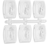 Держатель самоклеящийся для проводов и гирлянд ТУНДРА krep 25x20x12 мм, многоразовые 6869948