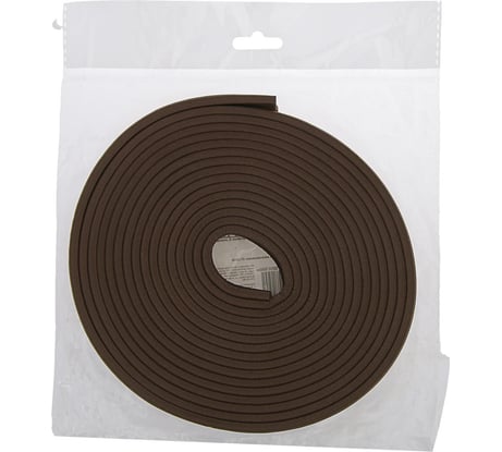 Уплотнитель резиновый ТУНДРА krep, профиль Е, размер 4x9 мм, коричневый, в упаковке 10 м 3794729