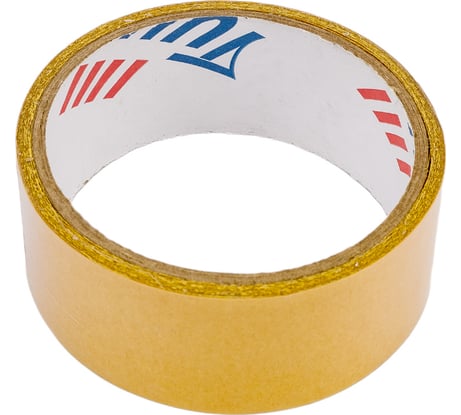 Полипропиленовая лента ТУНДРА двусторонняя, прозрачная основа, 90 мкм, 36 мм х 5 м 4648653