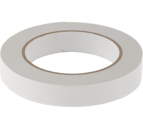 Клейкая лента на вспененной основе MATRIX усиленная, двусторонняя, белая, 19 мм х 5 м 89080