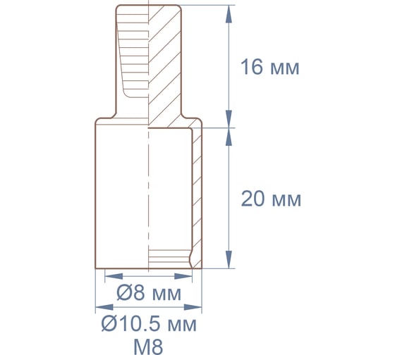 Защита наружной резьбы M8, цвет желтый – (15 шт.) MINIWORKS CTI8