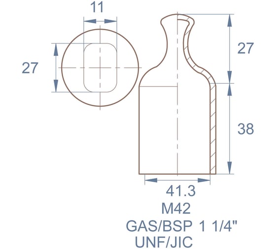 Защита наружной резьбы M42, цвет красный – (2 шт.) MINIWORKS CAPMR41,3
