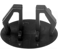 Заглушка пластиковая под отверстие Ø13-15, с ультратонкой шляпкой Ø20 мм, толщиной 1.6 мм, цвет черный RAL 9005, 55 шт 13-15Т20ЧН