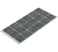 Мебельная накладка ТУНДРА 25x25 мм, квадратная, серая, 18 шт. 2942290