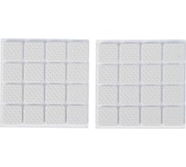 Мебельная накладка ТУНДРА квадратная, размер 18x18 мм, 32 шт., полимерная, цвет белый 3609857