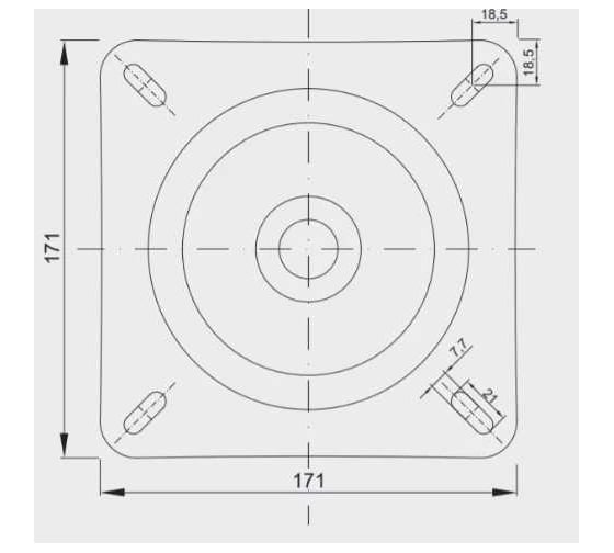 Вращающаяся подставка под TV GTV 175x175 мм OM-OBK175-20