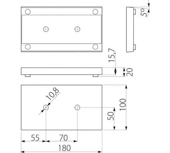 Ножка GTV MDN926 хром NM-MDN926-01