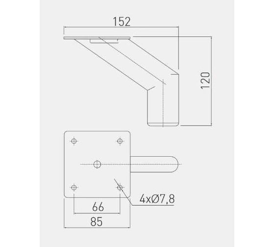 Ножка GTV STOMP, черный NM-STOMP-120-20