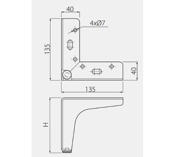 Ножка GTV STGY135, хром NM-STGY135-100-01