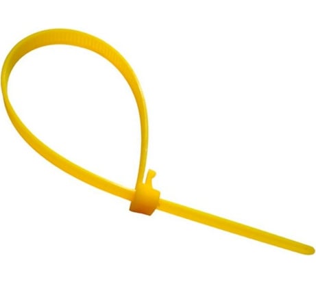 Нейлоновые хомуты РемоКолор желтые многоразовые 47-5-250