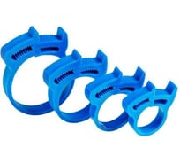 Силовой пластиковый хомут КРЕП-КОМП Clip-Track диаметр 18-15, ППр (полипропилен), синий, 10 шт. А003.010.1018