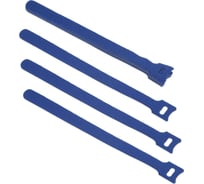 Хомут для кабеля Ripo липучка с мягкой застежкой, 180x14 мм, синий, 10 шт. 006-100073