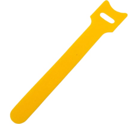 Хомут для кабеля Ripo липучка с мягкой застежкой, 135x14 мм, желтый, 10 шт. 006-100079