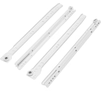 Роликовые направляющие ТУНДРА L=350 мм, толщина 0.8 мм, белые, 2 шт. 9320001