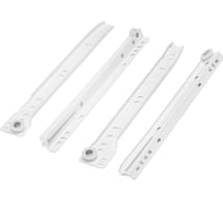 Роликовые направляющие ТУНДРА L=250 мм, толщина 0.8 мм, белые, 2 шт. 9319999