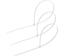 Нейлоновый хомут ТУНДРА krep, пластик, для стяжки, 7.6x500 мм, белый, в упаковке 100 шт. 9380726