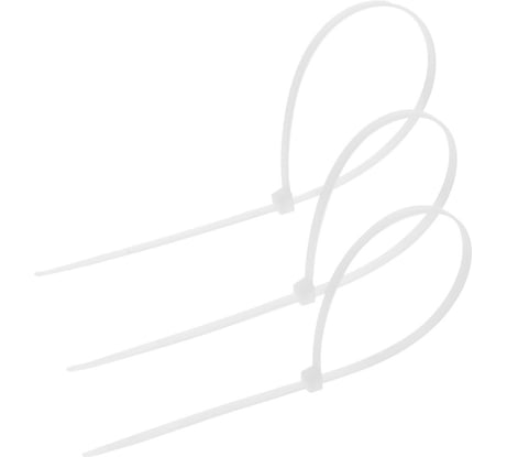 Нейлоновый хомут ТУНДРА krep, для стяжки, 4.8x300 мм, белый, в упаковке 100 шт. 9380718