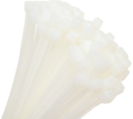 Нейлоновый хомут ТУНДРА krep, для стяжки, 3.6x500 мм, белый, в упаковке 100 шт. 9380712