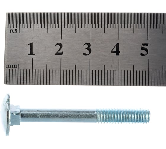 Мебельный болт Саморезик 6х50 оцинк. DIN 603 140 шт DIN603-6х50-140
