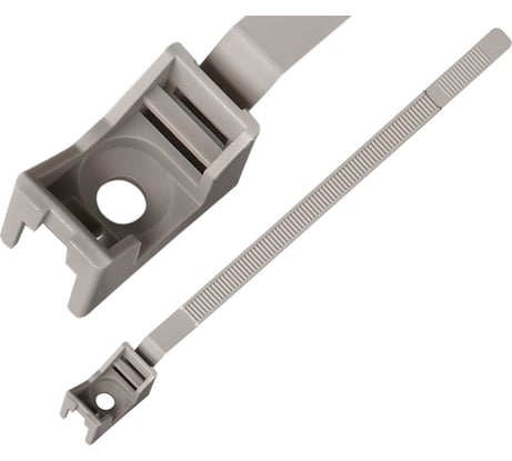 Ремешок-опора для труб и кабеля ЕВРОПАРТНЕР PRNT 16-32 серый, с шурупом и дюбелем, 200 шт. 86678