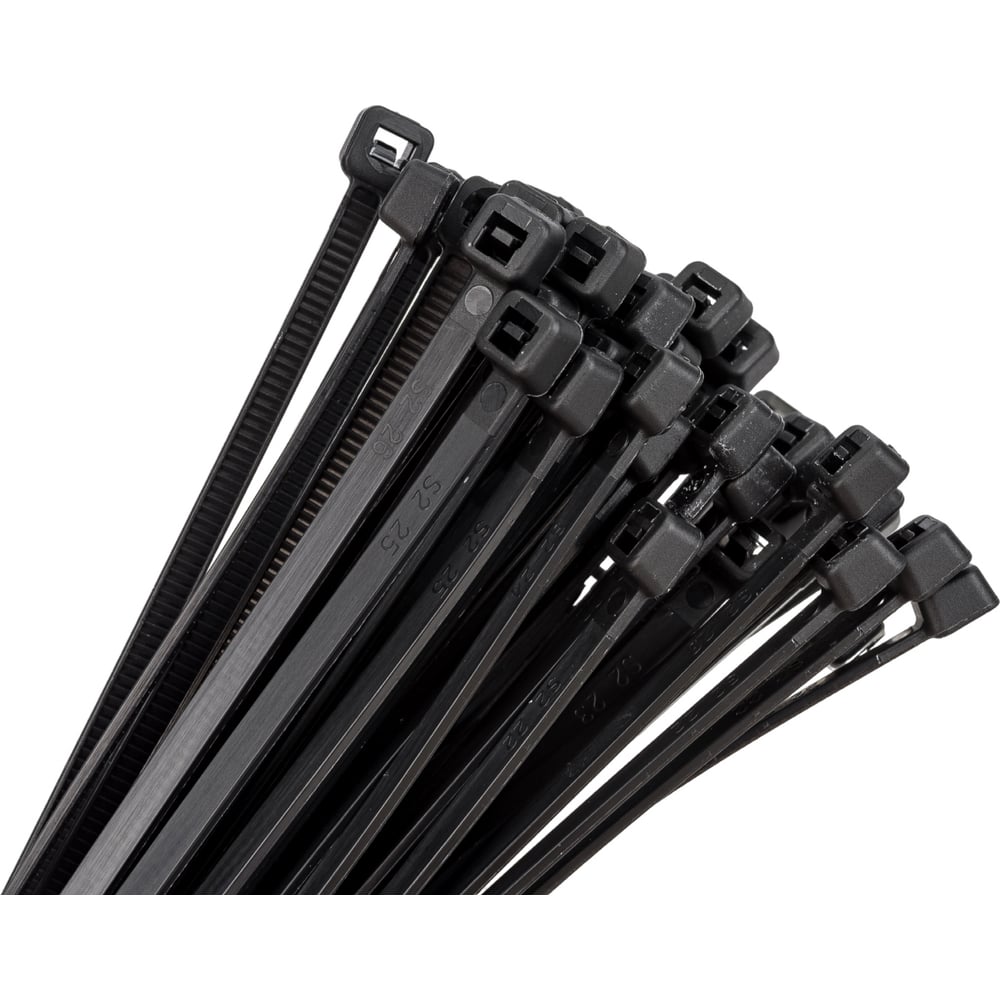 Универсальный пластиковый хомут ЭВРИКА черный 4.0x250мм 50шт ER-14251 ...