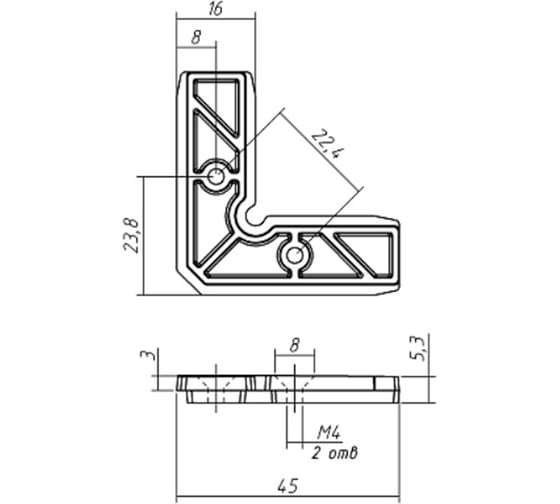 Соединитель Mebax 7006 (2 шт) 00-00002744