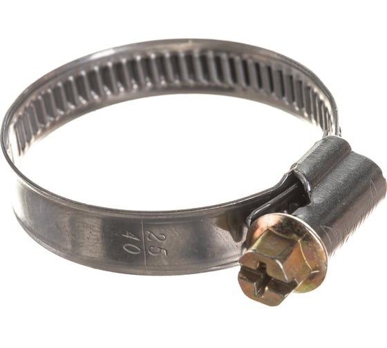 Обжимной хомут для шланга MasterProf 1.1/4" 25-40 мм, 2 шт ДС.030032
