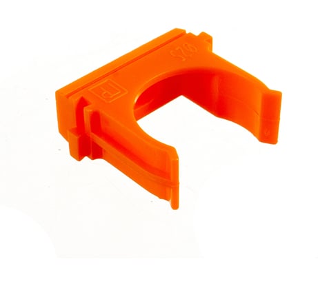 Крепёж-клипса для труб Промрукав АБС-пластик оранжевая д25 100 шт. PR13.0065