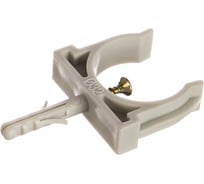 Крепеж-клипса с дюбелем и саморезом Промрукав серая д32 25 шт. PR13.0218