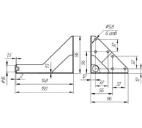 Опора ФМС Гамма 150, серая, 4 шт. 71195472