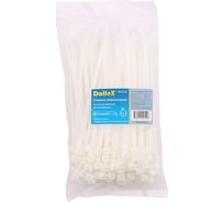 Нейлоновый хомут стяжка DolleX 4,8х150 мм, уп. 100 шт., белый SN-516