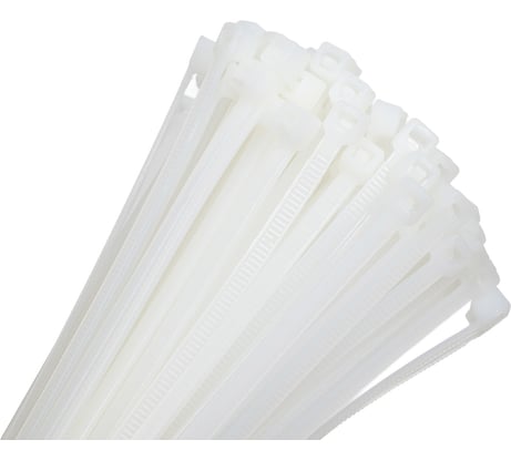 Нейлоновый хомут стяжка DolleX 3,6х250 мм, уп. 100 шт., белый SN-425