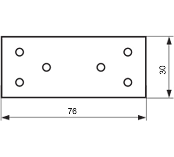 Крепежная планка Домарт 76х30 компл. 2 шт. б/п 50 УТ-00000682