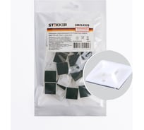 Самоклеющаяся площадка STEKKER SMCL2525 25х25 мм, под хомуты, белый 32935