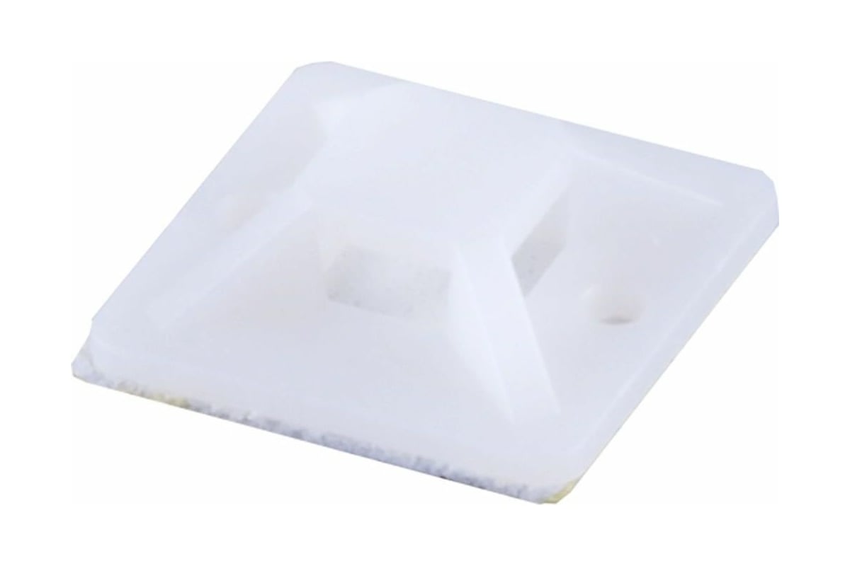 Самоклеющаяся площадка STEKKER WMCL2020 20х20 мм, под хомуты, белый ...