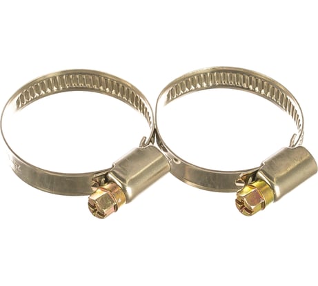 Набор хомутов Профитт нерж. червячный 25-40-х под отвёртку, 2 шт 3174404