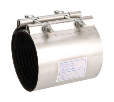 Ремонтный хомут АТКА свертная муфта нерж. L=200 мм, Ду300 (320-330), 2 шпильки 1001010209