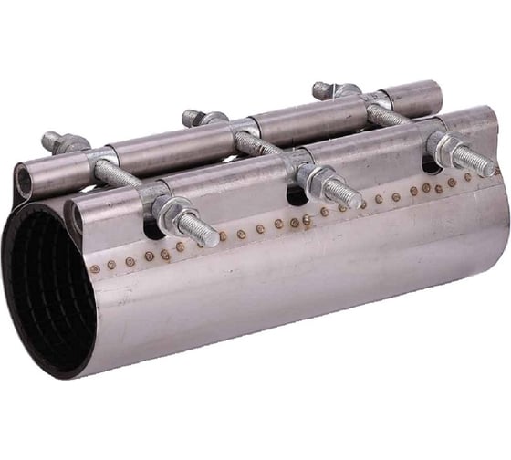 Ремонтный хомут АТКА свертная муфта нерж. L=300 мм, Ду250 (270-280), 3 шпильки 1001010217 1