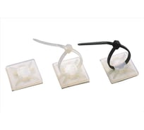 Самоклеящееся основание для стяжек шириной до 5.5 мм Klemsan  YK2 28 мм, белый, 500 шт 0.0.0.5.41280B