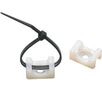 Основание для стяжек шириной до 9 мм Klemsan VK2 под винт, белый, 500 шт 0.0.0.5.42120BE