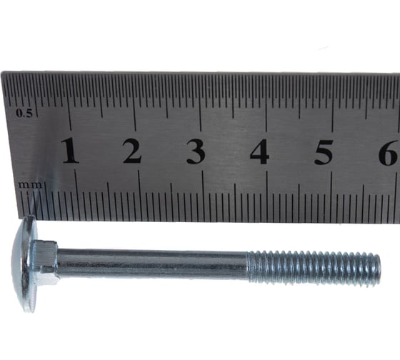 Мебельный болт Метизный двор 6x55 с квадратным подголовком DIN 603, 100 шт. 4607159066213