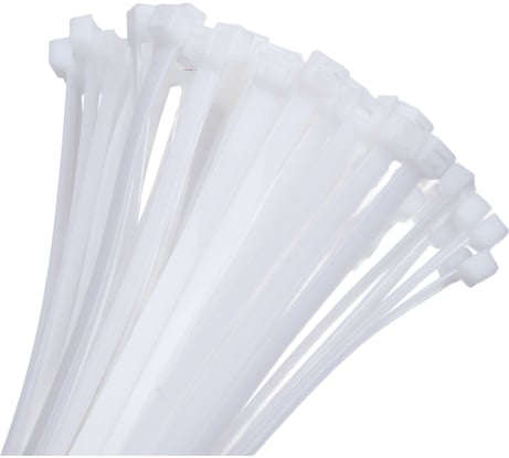 Нейлоновый хомут ЭЛЕКТРОБС 7.6x300 мм, стандартный, цвет белый 20020