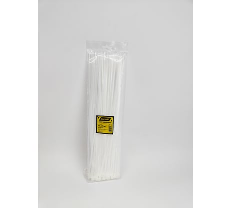 Нейлоновый хомут ЭЛЕКТРОБС 4.8x370 мм, стандартный, цвет белый 20014