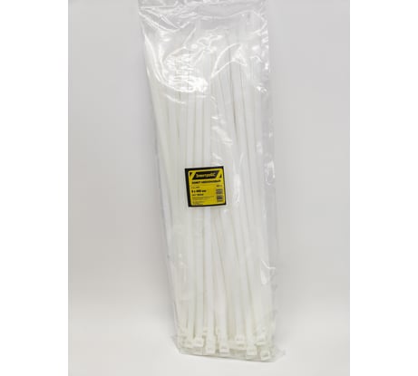 Нейлоновый хомут ЭЛЕКТРОБС 9x450 мм, стандартный, цвет белый 20026